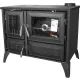 Strend Pro 801 STELA fatüzelésű sparhelt, fekete, 9,12 kW, 91 × 52,5 × 77 cm, jobb oldali füstcső kimenet, átmérő: 130 mm