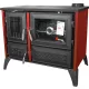 Strend Pro 801 STELA fatüzelésű sparhelt, bordó, 9,12 kW, 91 × 52,5 × 77 cm, jobb oldali füstcső kimenet, átmérő: 130 mm