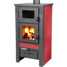 Strend Pro TAURUS kályha sütővel, piros, 12 kW