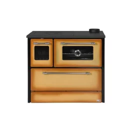   Strend Pro 701-G OMEGA Kuzine fatüzelésű sparhelt, Cappuccino, 9,18 kW, 87 × 51 × 79 cm,  jobb oldali oldali füstcső kimenet, átmérő: 130 mm
