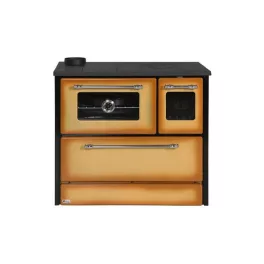   Strend Pro 701-G OMEGA Kuzine fatüzelésű sparhelt, Cappuccino, 9,18 kW, 87 × 51 × 79 cm, bal oldali oldali füstcső kimenet, átmérő: 130 mm