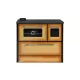 Strend Pro 701-G OMEGA Kuzine fatüzelésű sparhelt, Cappuccino, 9,18 kW, 87 × 51 × 79 cm, bal oldali oldali füstcső kimenet, átmérő: 130 mm