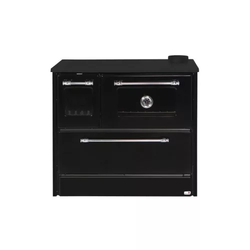 Strend Pro 701-G OMEGA Kuzine fatüzelésű sparhelt, fekete, 9,18 kW, 87 × 51 × 79 cm,  jobb oldali oldali füstcső kimenet, átmérő: 130 mm