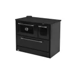 Strend Pro 701-G OMEGA Kuzine fatüzelésű sparhelt, fekete, 9,18 kW, 87 × 51 × 79 cm, bal oldali oldali füstcső kimenet, átmérő: 130 mm