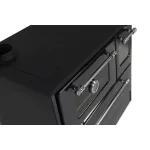Strend Pro 701-G OMEGA Kuzine fatüzelésű sparhelt, fekete, 9,18 kW, 87 × 51 × 79 cm, bal oldali oldali füstcső kimenet, átmérő: 130 mm