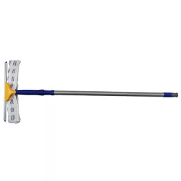   Vízlehúzó, Neco 20-0655-41, 30 cm, kék/sárga, 120 cm teleszkópos nyél, üvegfelületekre, kétfunkciós fej