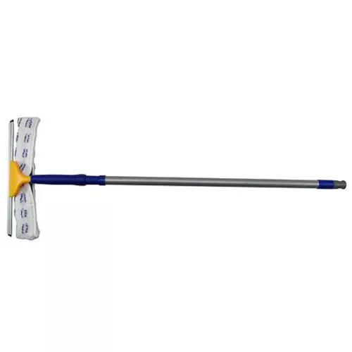 Vízlehúzó, Neco 20-0655-41, 30 cm, kék/sárga, 120 cm teleszkópos nyél, üvegfelületekre, kétfunkciós fej
