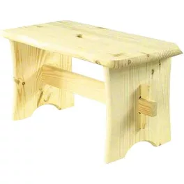   Gyerek szék, 39 x 20 x 20 cm, fa, alacsony, középen nyílással a könnyű megfogáshoz és hordozáshoz