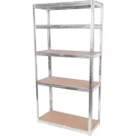 Strend Pro 5 polcos fém/MDF műhelypolc, 180 x 90 x 40 cm, teherbírás: 175 kg/polc