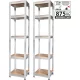 Racks fém polc, MDF, 5 polcos, 1800×400×400 mm, 2 db/csomag