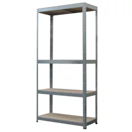   Polc Racks, fém, MDF, 4 polcos, 750x300x1500 mm, max. 150 kg/polc