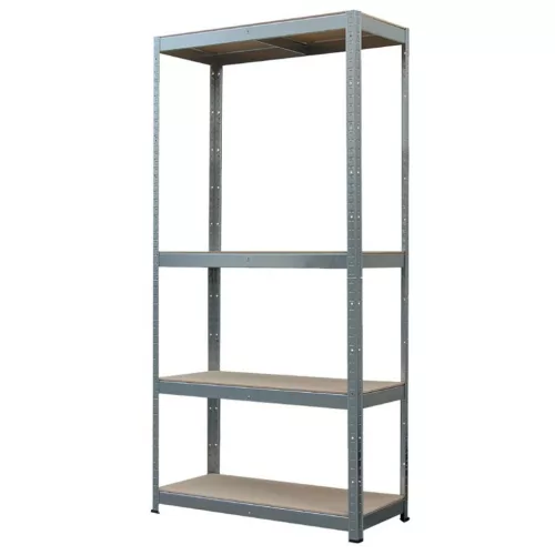 Polc Racks, fém, MDF, 4 polcos, 750x300x1500 mm, max. 150 kg/polc
