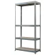 Polc Racks, fém, MDF, 4 polcos, 750x300x1500 mm, max. 150 kg/polc