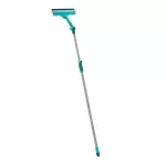 Ablaktörlő, Leifheit 51320, 3 az 1-ben, 28 cm, türkiz, mikroszálas, mosható huzat, vízlehúzó él, mozgatható, rögzíthető fej