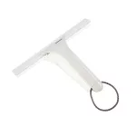 Vízlehúzó, Leifheit 41650 Cabino, 24 cm, fehér, gumiél, akasztópánttal, zuhanykabinokhoz, nem hagy foltot, üveghez, akrilhoz és csempéhez