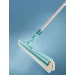 Vízlehúzó, Leifheit 56423, 45 cm, türkiz/fehér, csíkmentes, padlóra és csempére, Click rendszer kompatibilis, Dura-Flex gumiél