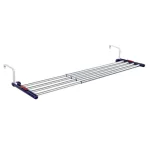 Leifheit 81413 Quartett 40 teleszkópos ruhaszárító, szürke, 55–105 cm állítható szélességgel, 4,2 m szárítófelülettel, radiátorra, ajtóra vagy ablakra akasztható kialakítással, kompakt és helytakarékos használatra