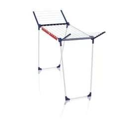   Leifheit 81570 Pegasus 150 Solid Slim ruhaszárító, fehér, 15 m szárítófelülettel, 55 cm szélességgel, 105 cm magas oldalsó szárnyakkal, 2 db EasyClip csipesztartóval, beltéri és kültéri használatra, stabil fém vázzal