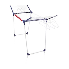   Leifheit 81520 Pegasus 200 Solid ruhaszárító, fehér, 20 m szárítófelülettel, 89 × 174 × 66 cm méretben, rozsdamentes és időjárásálló kivitelben, EasyClip csipesztartóval és 5 vállfaakasztóval, beltéri és kültéri használatra