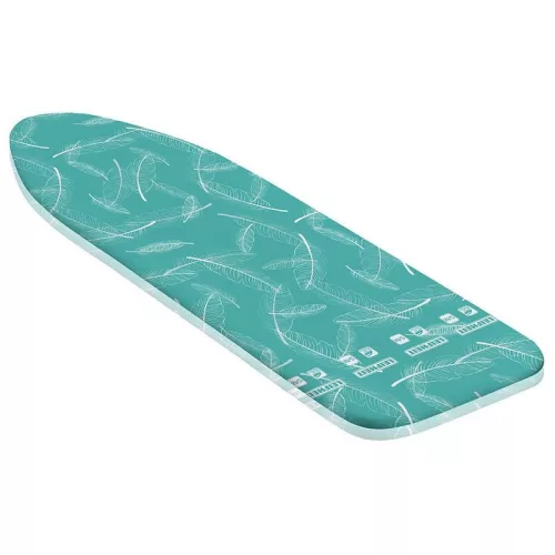 Vasalódeszka huzat, Leifheit 71606 ThermoReflect, türkiz, S/M, 125 x 40 cm-ig, titánbevonatú, hő- és gőzvisszaverő, 4 mm habszivacs párnázás