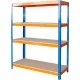Strend Pro 4 polcos fém műhelypolc, 180 x 180 x 60 cm, teherbírás: 600 kg/polc