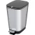 Szemeteskuka, KIS Chic Bin M Steel, 35 l, szürke, 40,5 x 26,5 x 45 cm, pedálos