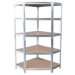 Strend Pro 5 polcos fém/MDF sarok műhelypolc, 180 x 90 x 40 cm, teherbírás: 150 kg/polc