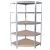 Strend Pro 5 polcos fém/MDF sarok műhelypolc, 180 x 90 x 40 cm, teherbírás: 150 kg/polc