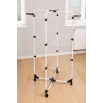 Vileda Mixer 3 ruhaszárító, 30 méter szárítási terület, fehér, háromszintes toronykivitelben, állítható szárítórácsokkal, összecsukható kialakítással