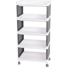 MagicHome Rolly 5 polcos műanyag tároló, 49 x 29 x 97 cm