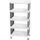 MagicHome Rolly 5 polcos műanyag tároló, 49 x 29 x 97 cm