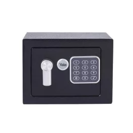   Digitális széf, Yale YSV/170/DB2 Value, fekete, mini kivitel, elektronikus zár, 3–8 számjegyű kód, vésznyitás kulccsal