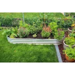 Magaságyás, Strend Pro Garden, 90 x 120 x 30 cm, horganyzott acél, korrózióálló, időjárásálló, nyitott aljú, széleken gumicsíkkal