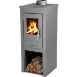 Strend Pro Thalia Uno Glass Lite kályha, szürke, 3,9 kW