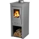 Strend Pro Thalia Uno Glass Lite kályha, szürke, 3,9 kW