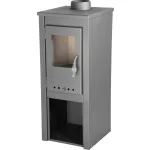 Strend Pro Thalia Uno Glass Lite kályha, szürke, 3,9 kW