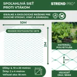 Háló Strend Pro, 2x10 m, 18 mm lyukméret, madarak ellen, PE