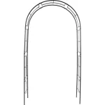 Kerti lugas, Strend Pro Garden, fekete, 113 × 38 × 229 cm, porfestett fém, időjárásálló, kúszónövényekhez, bordás megerősítéssel