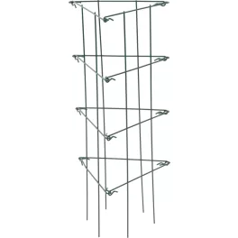   Növénytámasz, Strend Pro Garden, sötétzöld, 26 x 61 cm, rácsos, porszórt acél, virágokhoz és kúszónövényekhez, beltéri és kültéri használatra