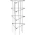 Növénytámasz, Strend Pro Garden, sötétzöld, 26 x 61 cm, rácsos, porszórt acél, virágokhoz és kúszónövényekhez, beltéri és kültéri használatra