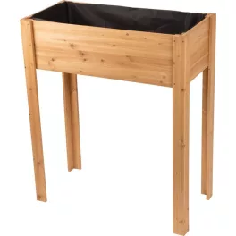   Magaságyás, Strend Pro Garden, 84 × 40 × 98 cm, fa, lábakkal, könnyen összeszerelhető, stabil, természetes megjelenésű