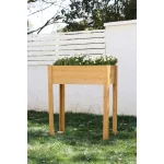 Magaságyás, Strend Pro Garden, 84 × 40 × 98 cm, fa, lábakkal, könnyen összeszerelhető, stabil, természetes megjelenésű