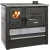 Strend Pro PANONIA fatüzelésű sparhelt, Inox, sütővel, 10,54 kW, 51 × 90 × 85 cm, jobb oldali füstcső kimenet, átmérő: 120 mm