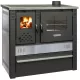 Strend Pro PANONIA fatüzelésű sparhelt, Inox, sütővel, 10,54 kW, 51 × 90 × 85 cm, jobb oldali füstcső kimenet, átmérő: 120 mm
