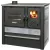 Strend Pro PANONIA fatüzelésű sparhelt, Inox, sütővel, 10,54 kW, 51 × 90 × 85 cm, bal oldali füstcső kimenet, átmérő: 120 mm