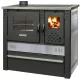 Strend Pro PANONIA fatüzelésű sparhelt, Inox, sütővel, 10,54 kW, 51 × 90 × 85 cm, bal oldali füstcső kimenet, átmérő: 120 mm