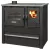 Strend Pro PANONIA fatüzelésű sparhelt, fekete, sütővel, 10,54 kW, 51 × 90 × 85 cm, bal oldali füstcső kimenet, átmérő: 120 mm