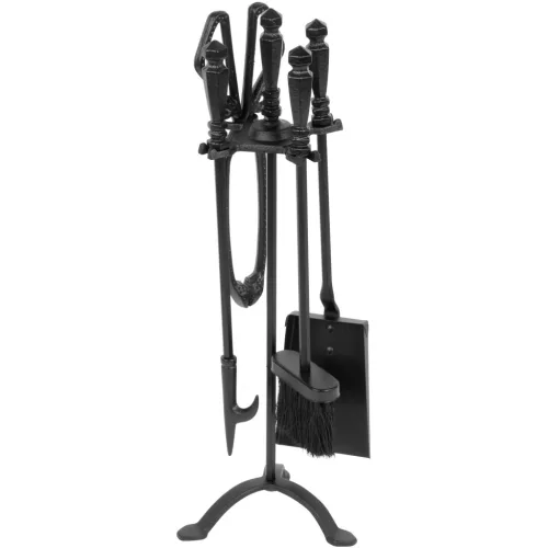 Piszkavas készlet, Strend Pro Homefire FT24B, 60 cm, fekete, 4 részes, elegáns, praktikus, kandalló karbantartáshoz (221378)