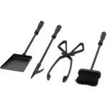 Piszkavas készlet, Strend Pro Homefire FT24B, 60 cm, fekete, 4 részes, elegáns, praktikus, kandalló karbantartáshoz (221378)