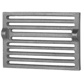   Rostély, Strend Pro, 25 x 17 x 1,5 cm, szürke, öntöttvas, fülekkel, hőálló, karcálló, tűzhelyhez és kályhához